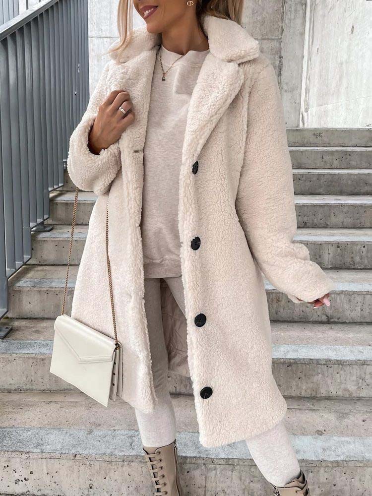 Cecelia - Teddy Coat Warm Long Teddy Coat (Plus Size Available)