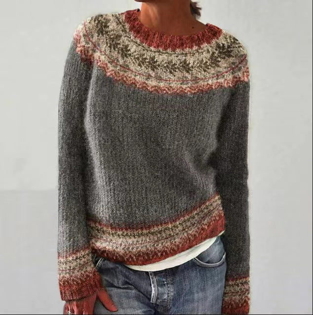 Demi - Autumn Vintage Ribbed Sweater (Plus Size Available)