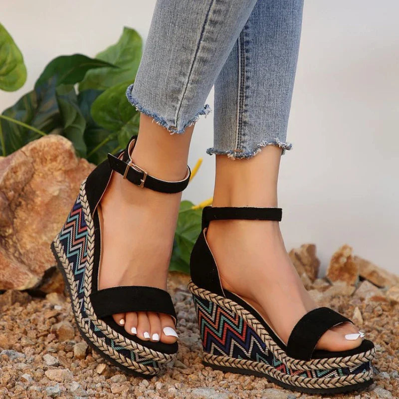 Everly - Boho Wedge Sandals