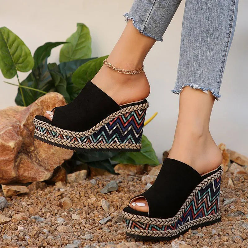 Everly - Boho Wedge Sandals