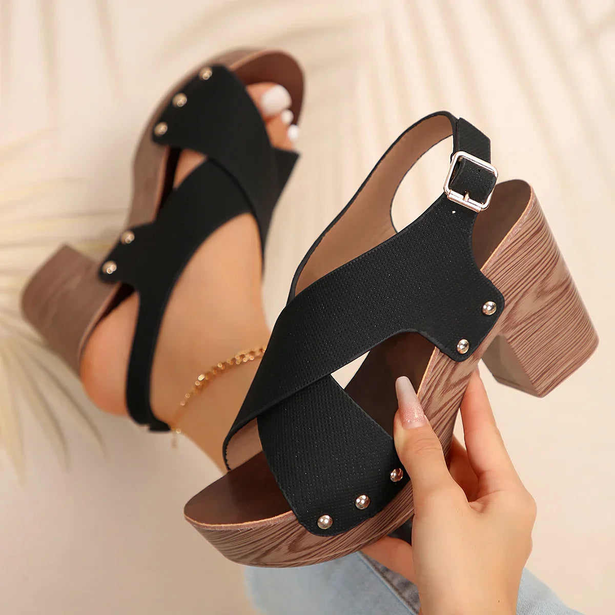 Estella - Platform Heel Sandals