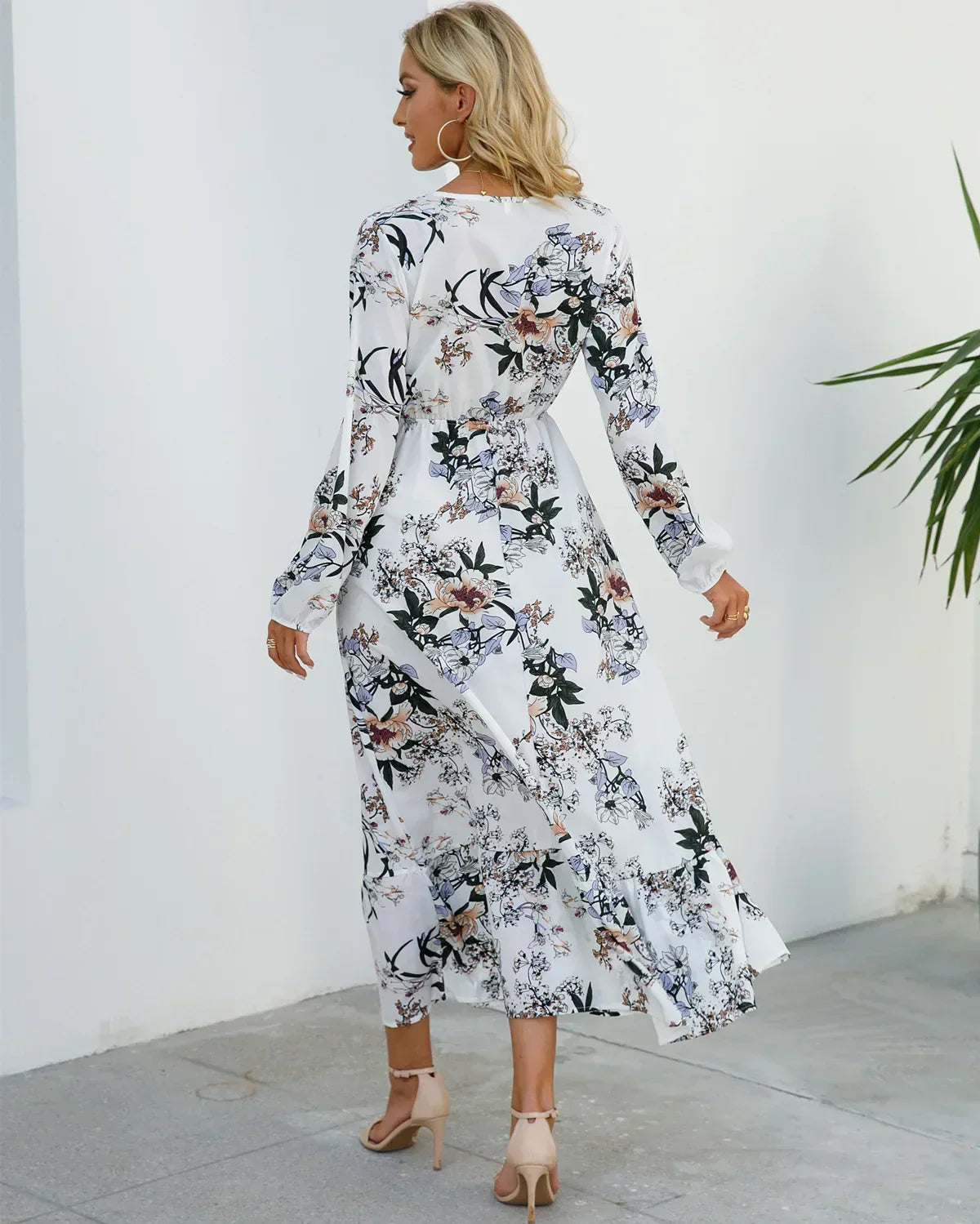 Annabelle - Long Sleeve Floral Maxi Dress