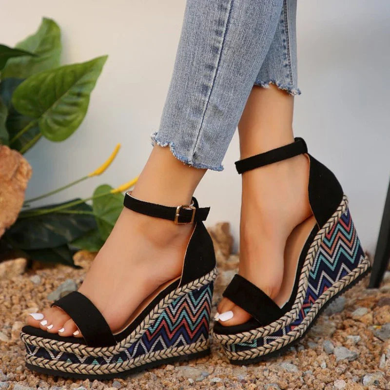 Everly - Boho Wedge Sandals