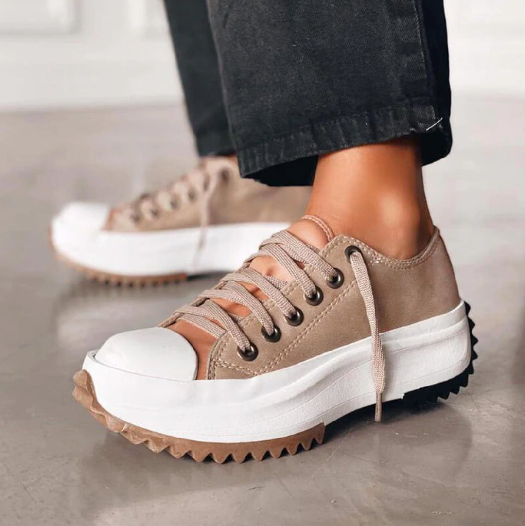 Lior - Chunky Platform Lace-Up Sneakers Unisex Leather Shoes