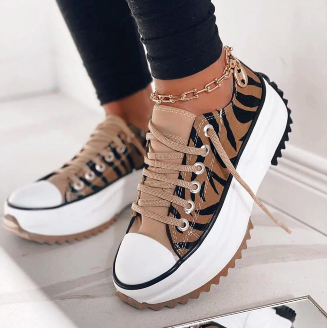 Lior - Chunky Platform Lace-Up Sneakers Unisex Leather Shoes