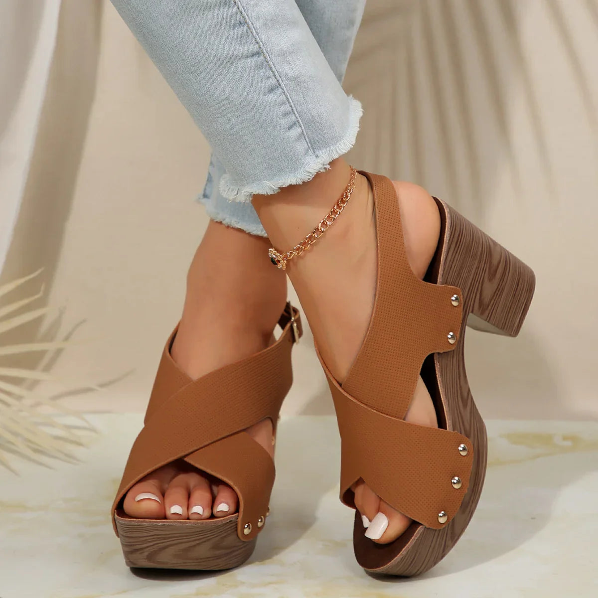 Estella - Platform Heel Sandals