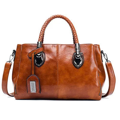 Phoebe - Elegant Leather Duffle Bag