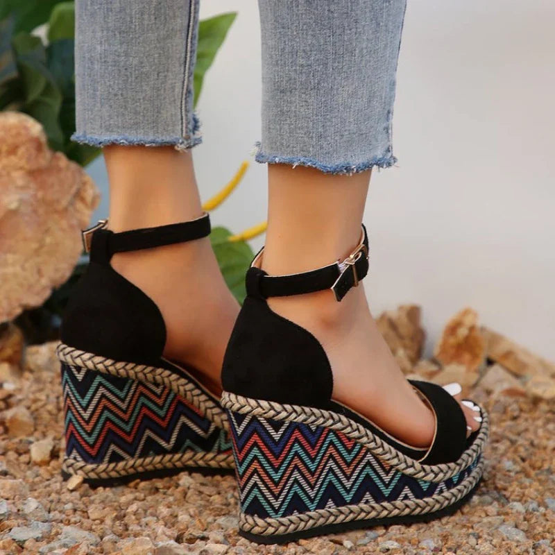 Everly - Boho Wedge Sandals