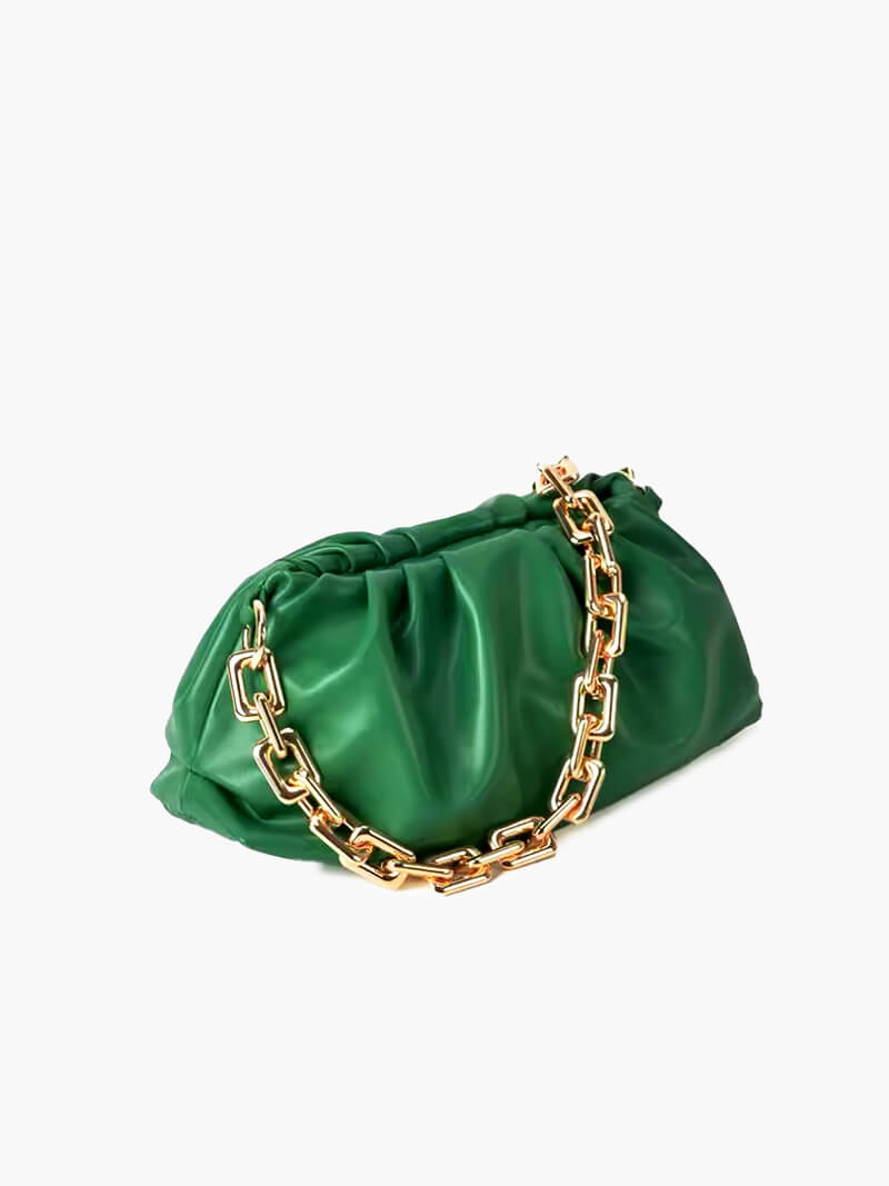 Paloma - Faux Leather Pouch with Thick Chain