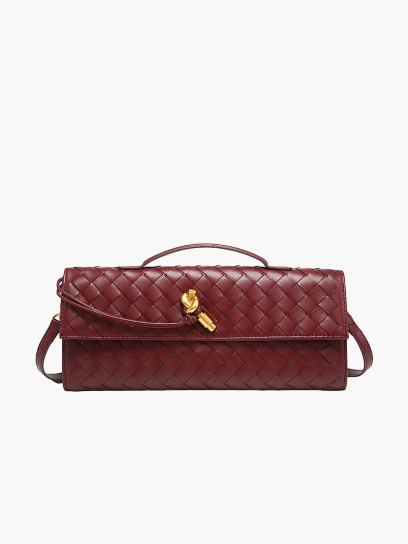 Josette - Woven Handbag with Knot Tie Detail