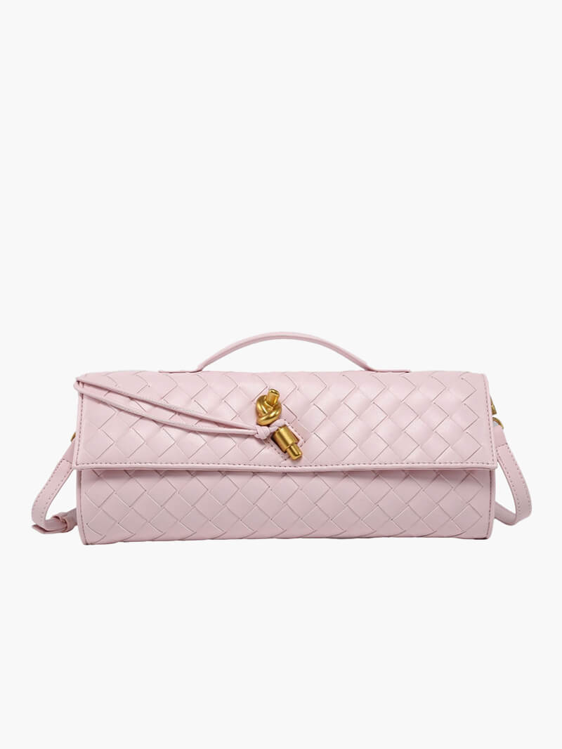 Josette - Woven Handbag with Knot Tie Detail