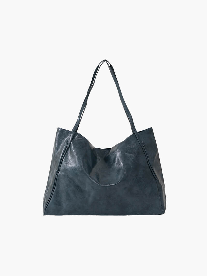 Valora - Faux Leather Shopper Bag with Large Capacity