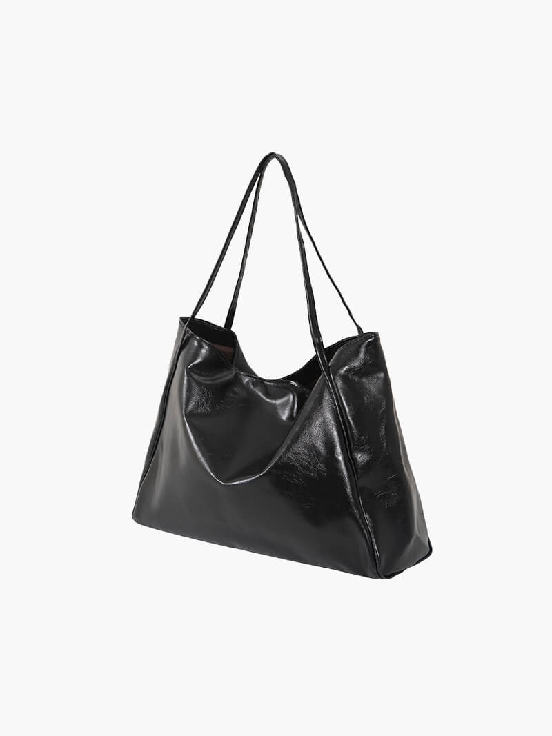 Valora - Faux Leather Shopper Bag with Large Capacity