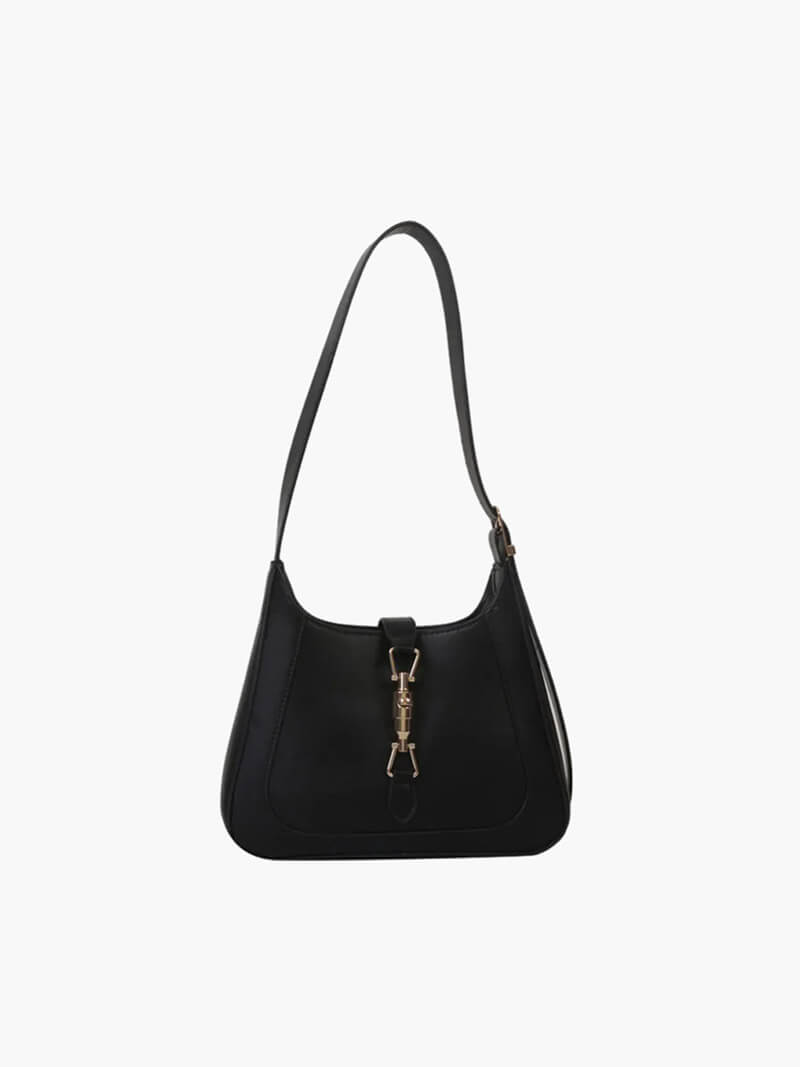 Sienna - Vegan Leather Shoulder Bag with Golden Lock