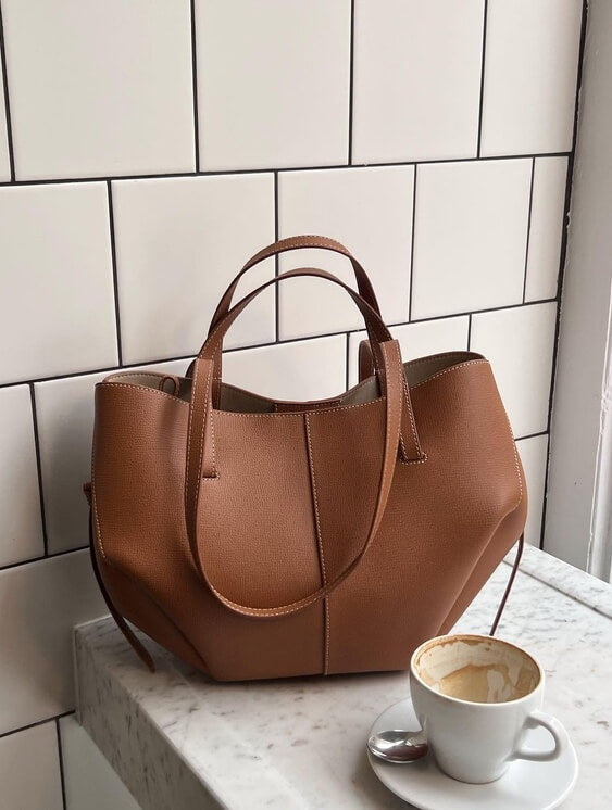 Lucille - Elegant Leather Shopper Bag