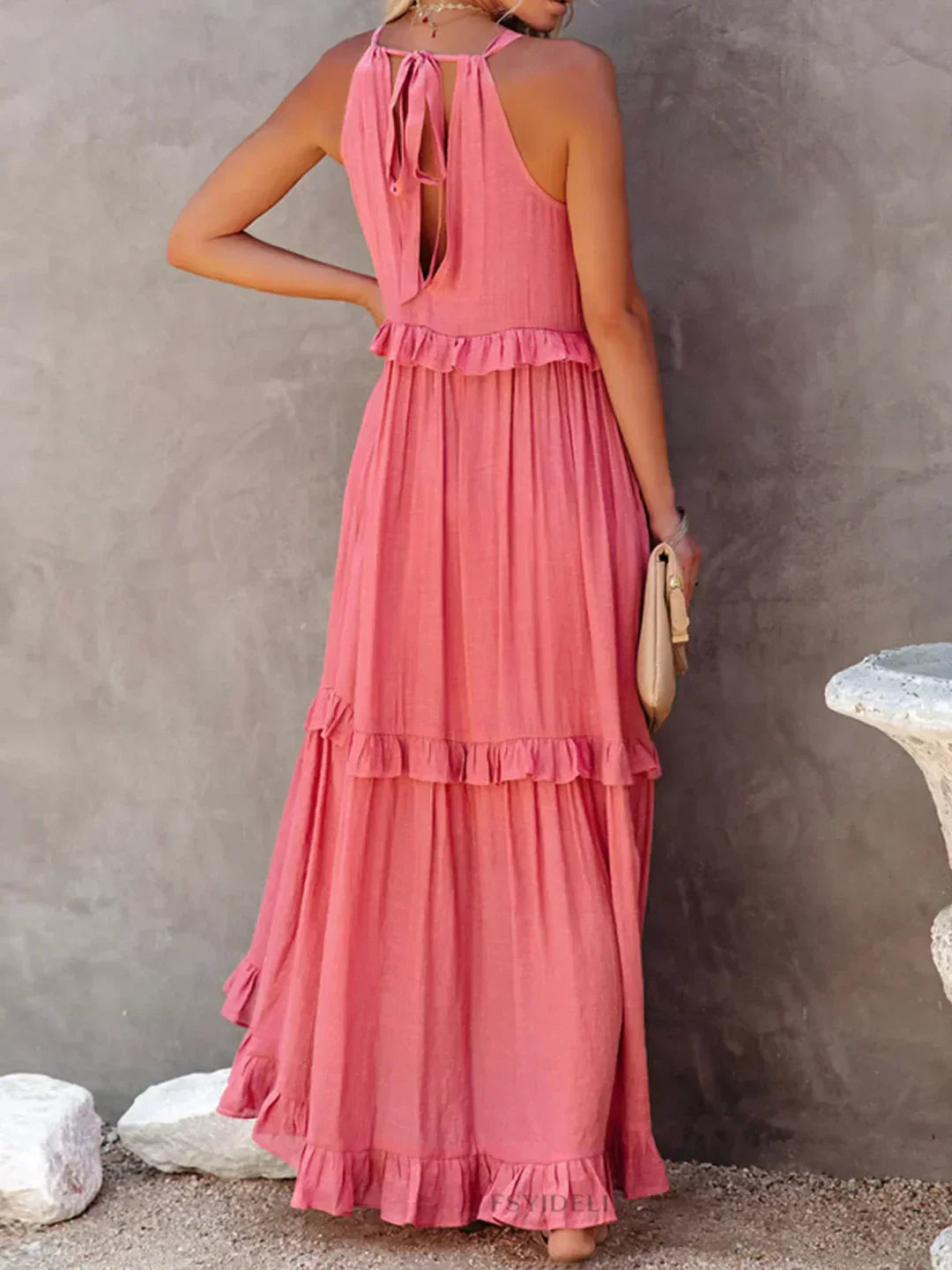 Annabelle | Women's Ruffle Halterneck Summer Dress
