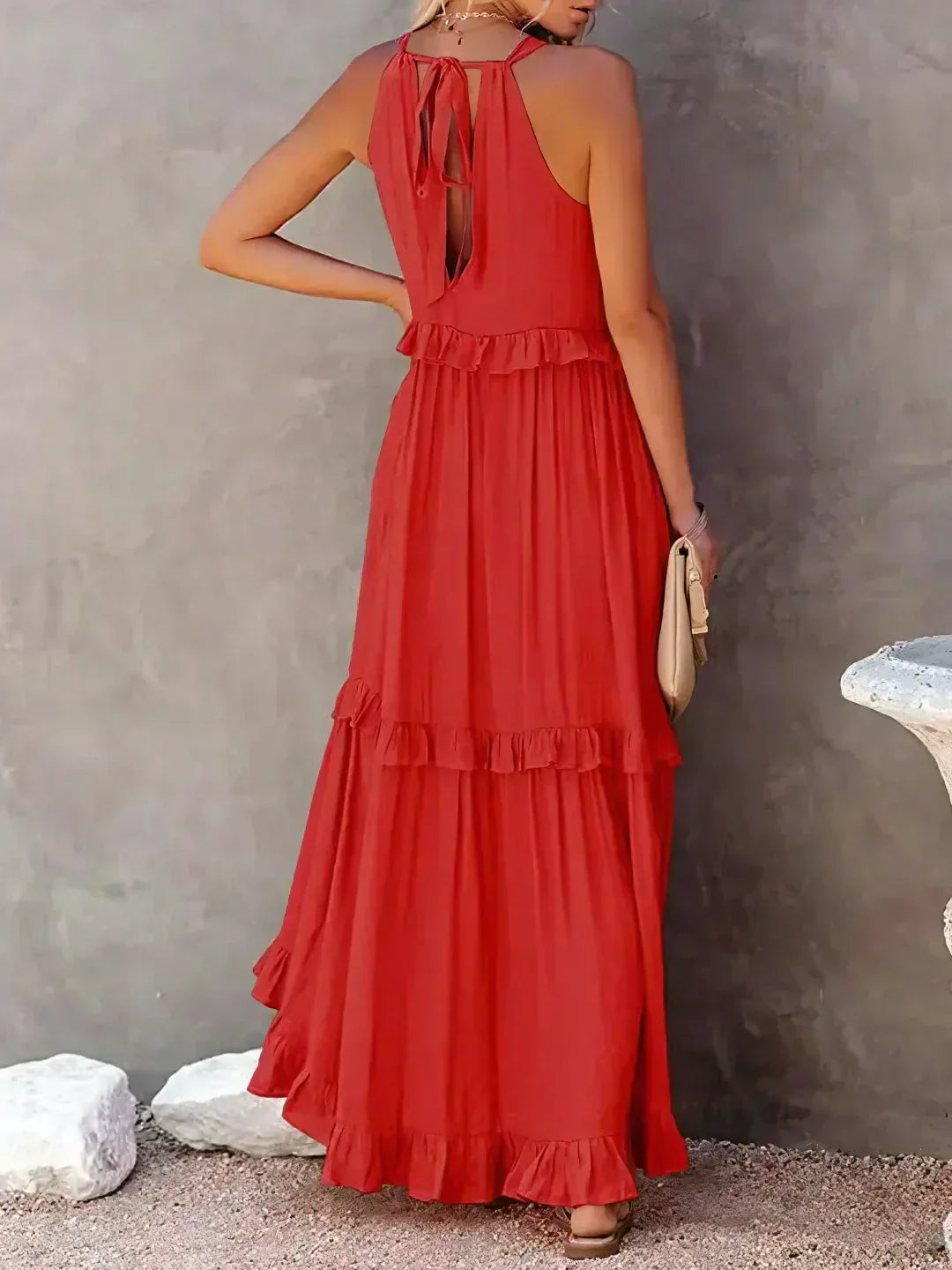 Grace - Halter Ruffle Maxi Dress for Women