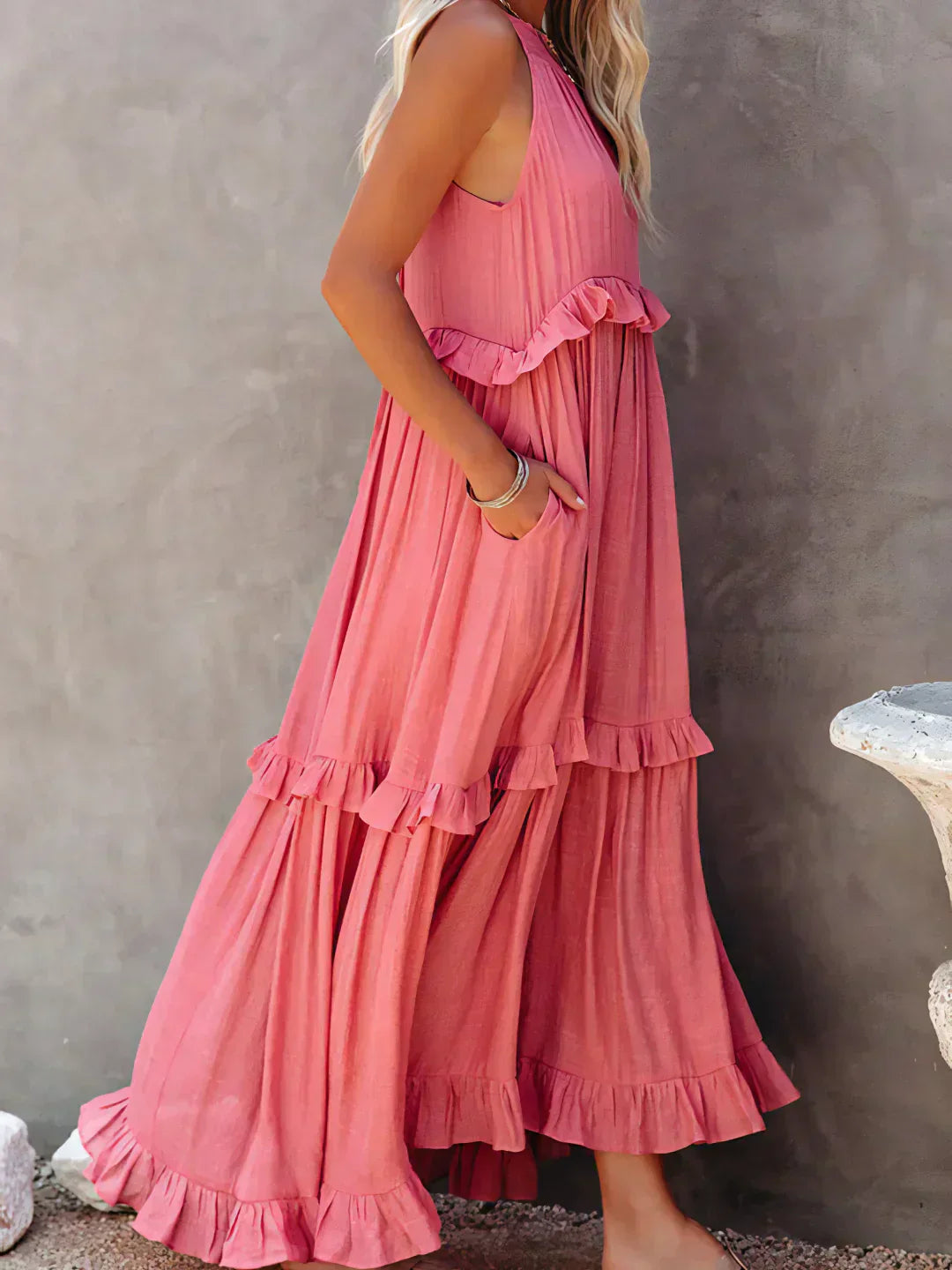 Grace - Halter Ruffle Maxi Dress for Women