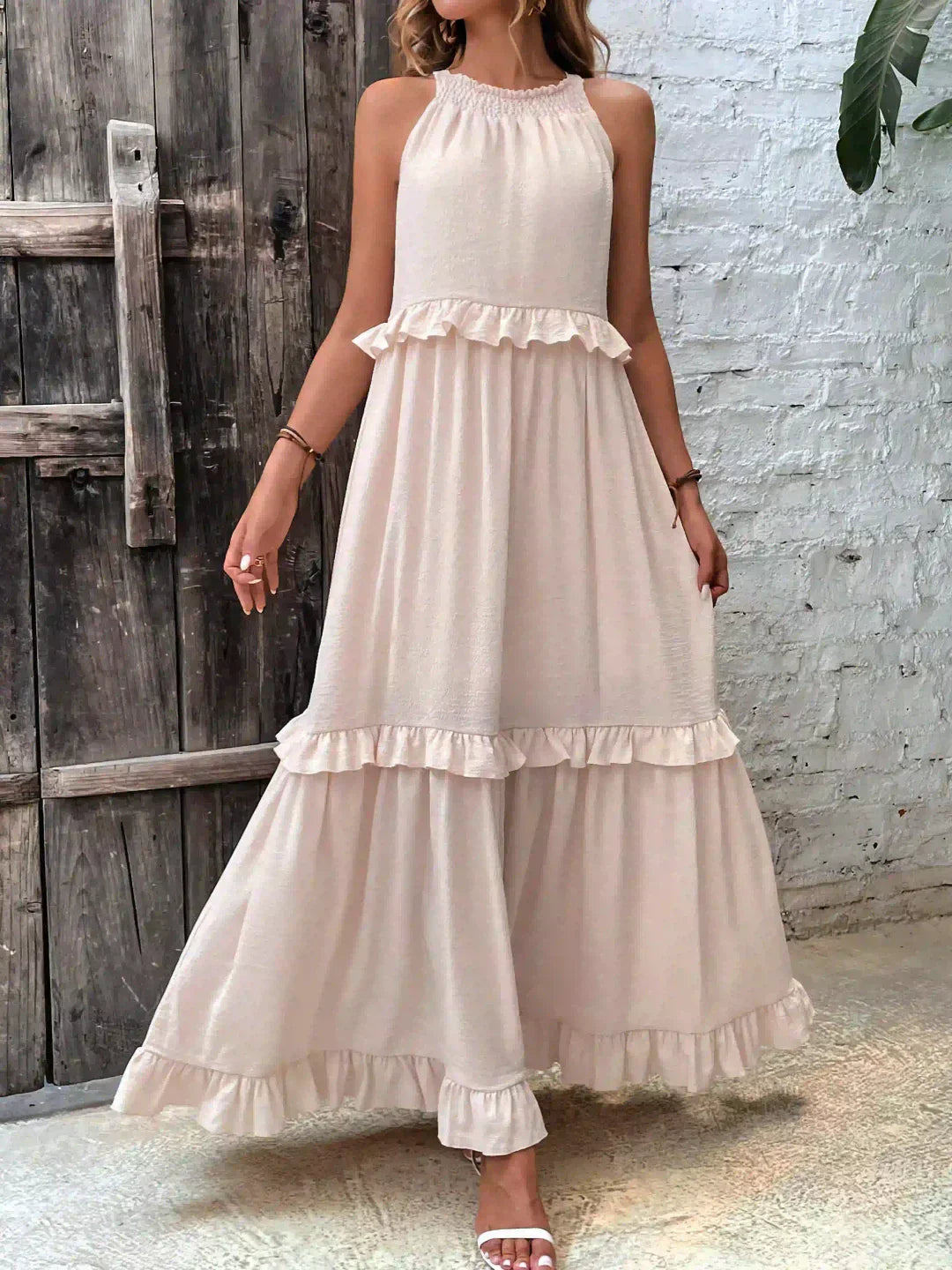 Annabelle | Women's Ruffle Halterneck Summer Dress