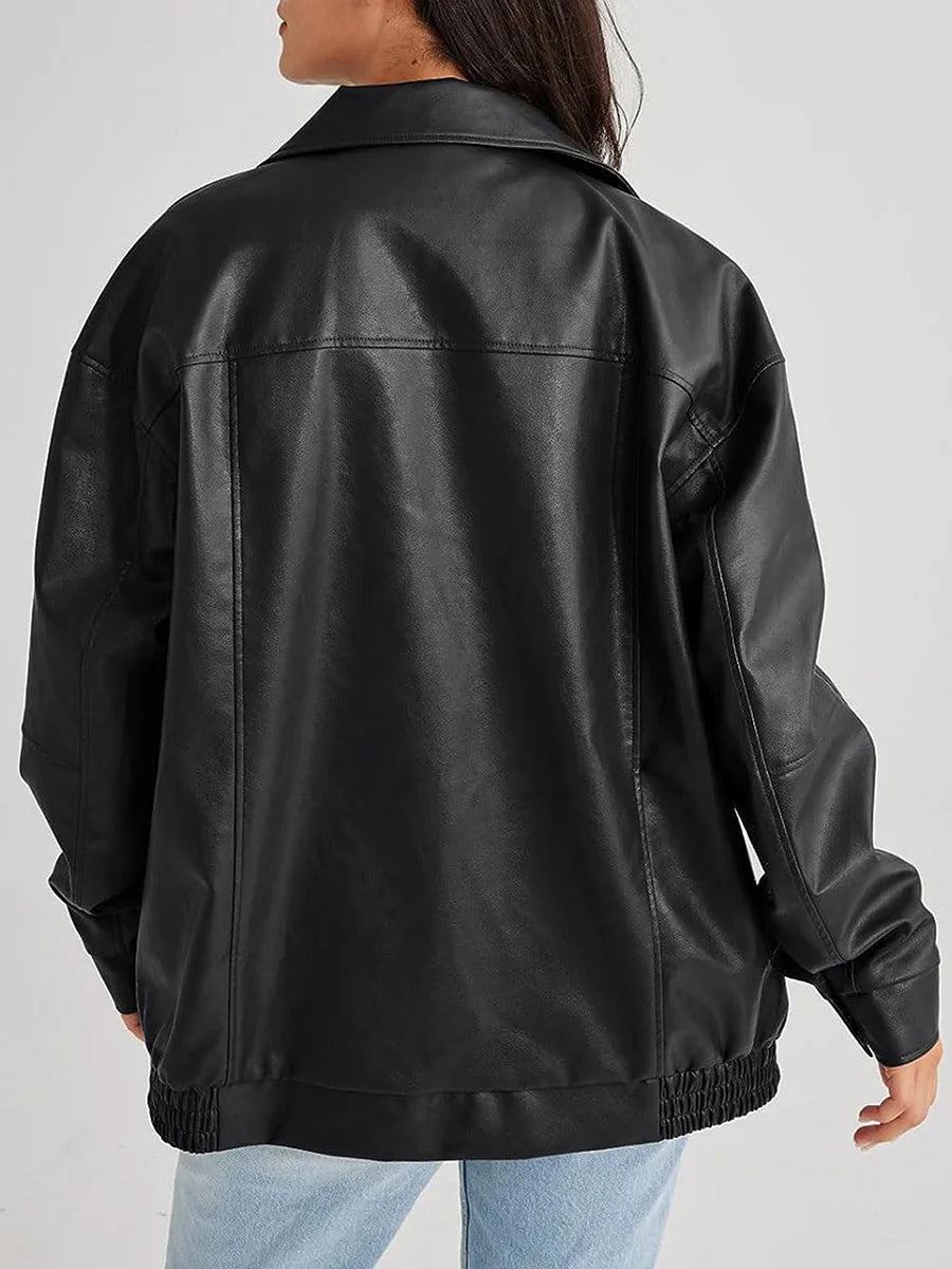 Leora - Women's Oversized Bomber Jacket