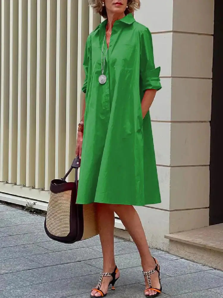 Clio - Relaxed Shirt Dress for Casual and Versatile Styling