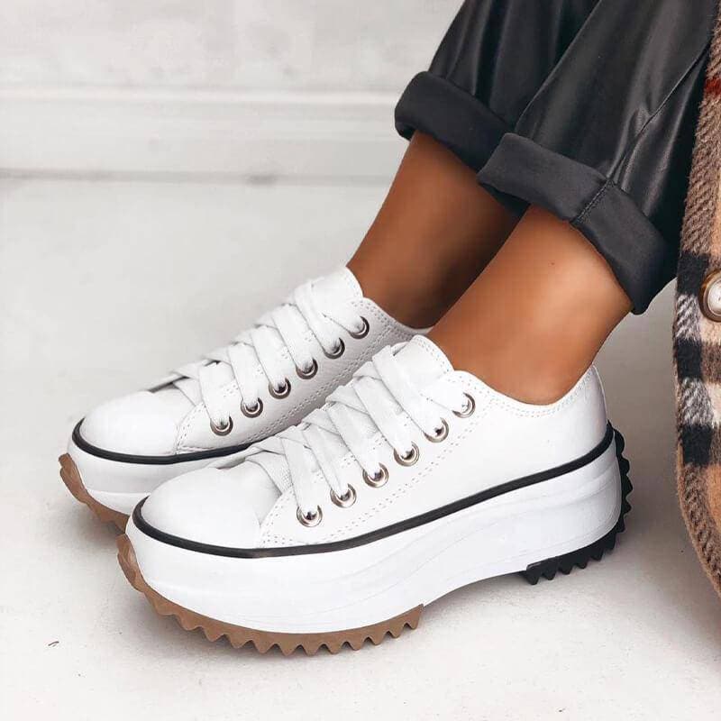 Lior - Chunky Platform Lace-Up Sneakers Unisex Leather Shoes