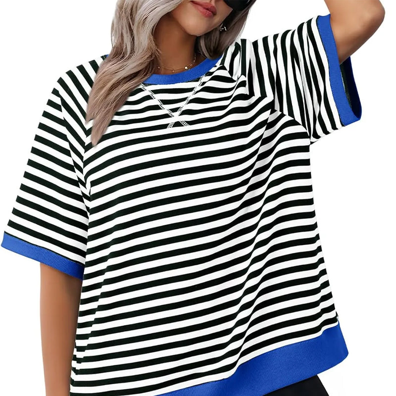 Alrina - Casual Striped T-Shirt