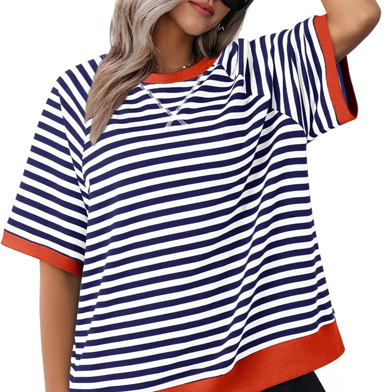 Alrina - Casual Striped T-Shirt